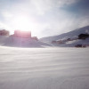 Blick zurück auf das Hotel Bellevue des Alpes an der Kleinen Scheidegg