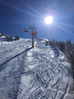 Mit der Gipfelbahn gehts zum höchsten Punkt der 4-Berge-Skischaukel.