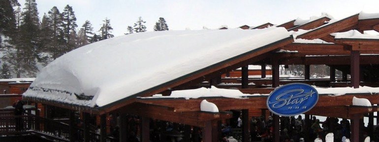 Die East Peak Lodge an der Talstation des Comet Express Lifts!