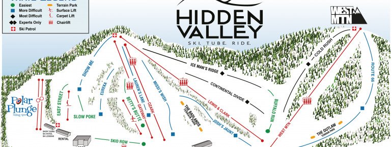 Pistenplan Hidden Valley (Missouri)