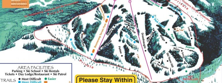 Pistenplan Hogadon Ski Area