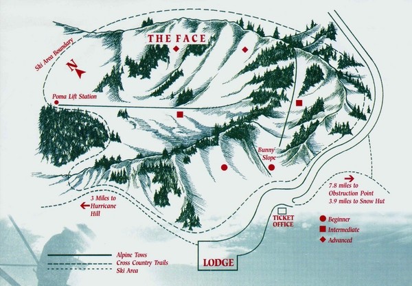 Pistenplan Hurricane Ridge Ski Area Offene Lifte Pisten Skipanorama