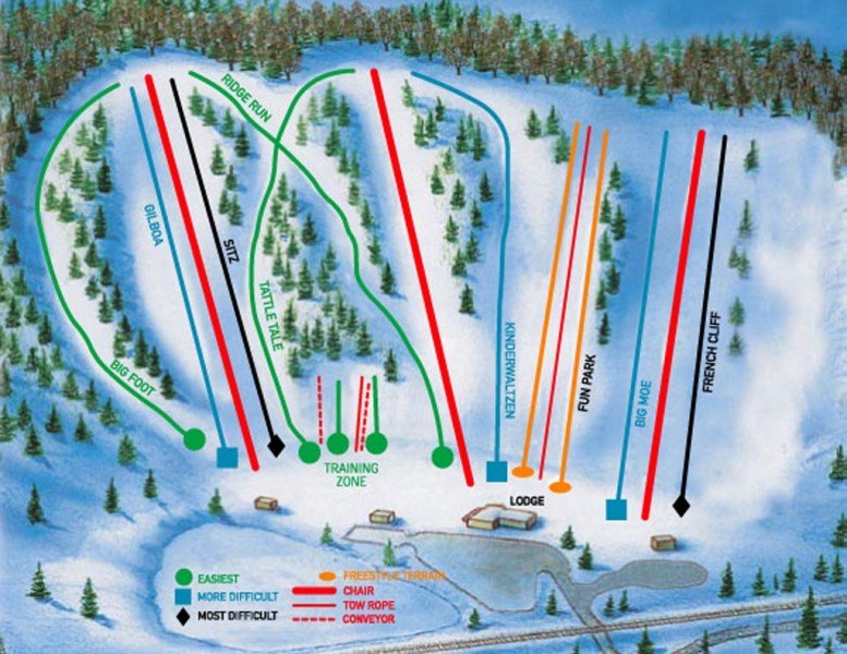 Pistenplan Hyland Ski And Snowboard Area Offene Lifte Pisten