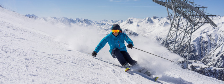 Fortgeschrittene Skifahrer finden in Ischgl eine große Vielfalt an Pisten