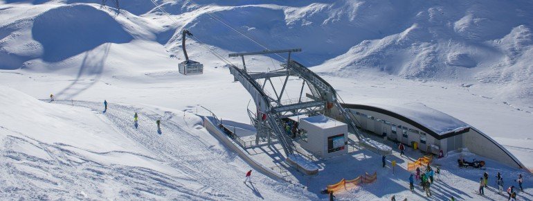 Einstieg in das neueste Freeride Gebiet in Ischgl: Talstation Piz Val Gronda