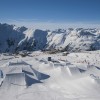 Blick auf den Ischgl Snowpark an der Idalp