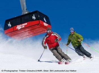 Auch in Jackson Hole wartet der berüchtigte "Dry Powder" auf die Gäste. Jackson Hole ist, nach Grand Targhee, das Skigebiet mit dem meisten Schneefall in ganz USA.