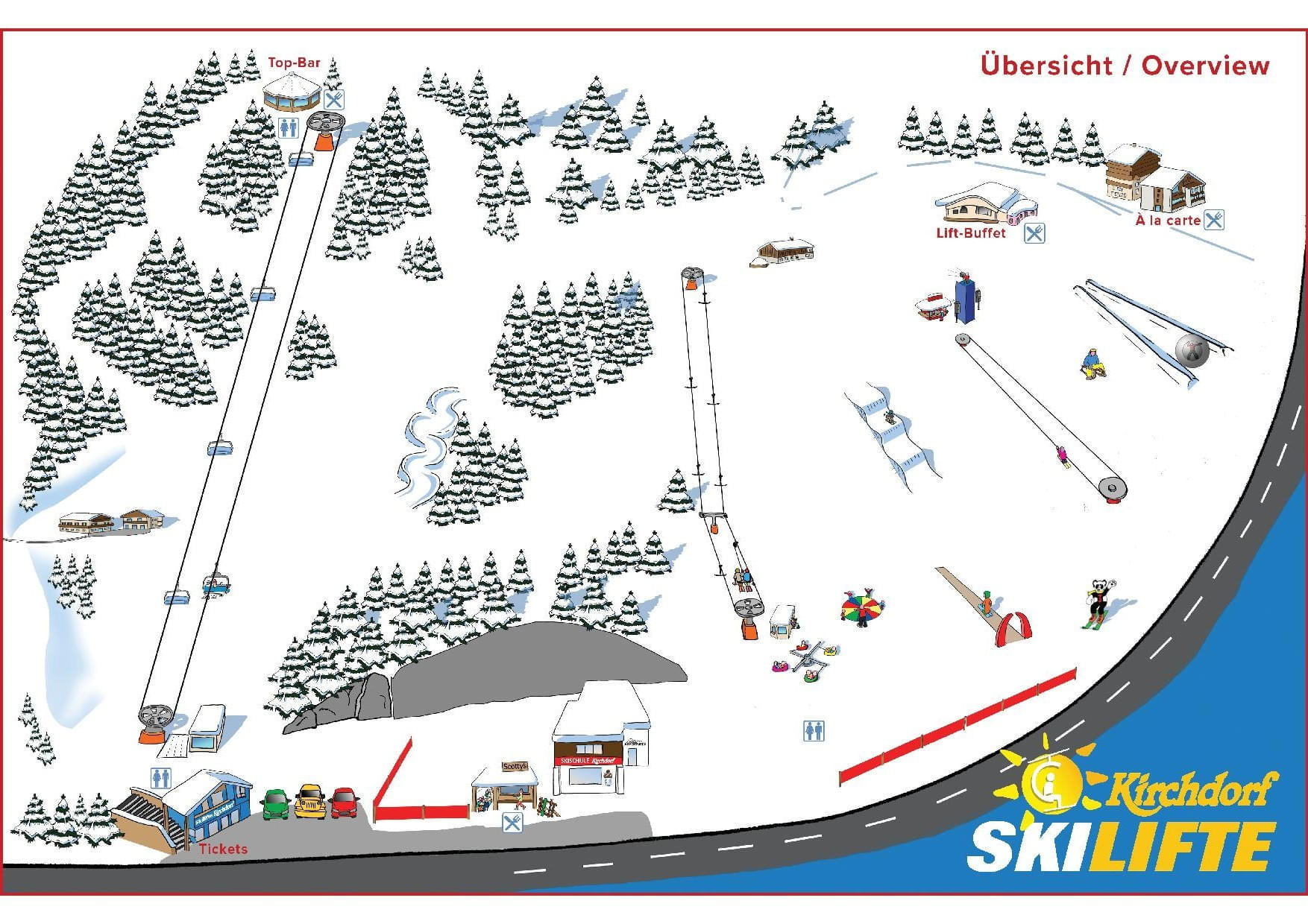 Pistenplan Kirchdorf in Tirol • Offene Lifte &amp; Pisten • Skipanorama