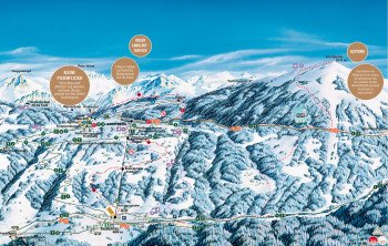 Winterpanorama Skigebiet Kristberg Silbertal, Montafon
