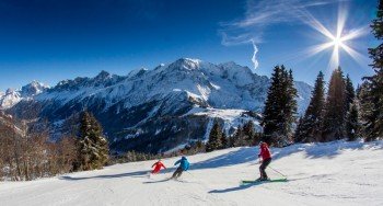 Das Skigebiet Les Houches besticht durch seine sanften bewaldeten Familienabfahrten