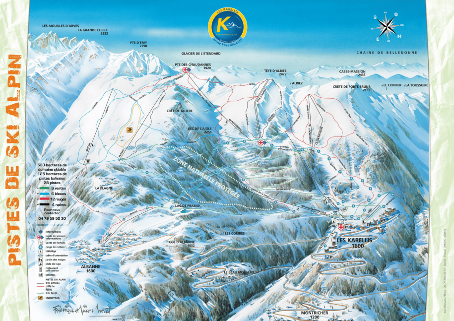 Pistenplan Les Karellis