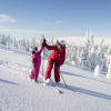 In Lindvallen sind die meisten Abfahrten grün oder rot, und die ganze Familie kann hier problemlos zusammen Ski fahren.