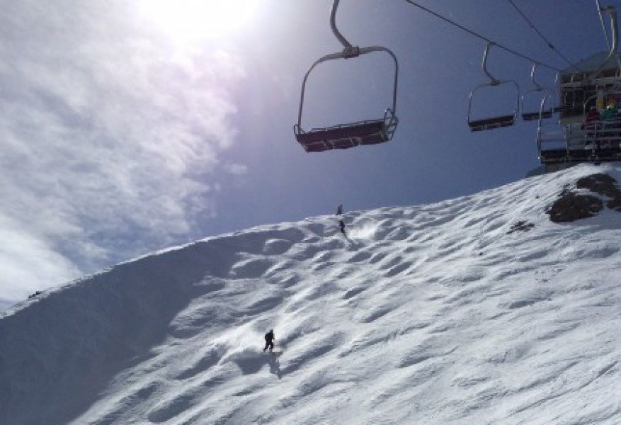 Die Double Diamond Run Wipeout Chutes am Chair 23 ist die anspruchsvollste Abfahrt im Skigebiet.