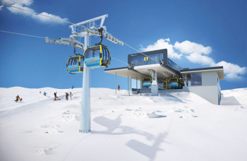 Die Bergstation der neuen Möslbahn. Geöffnet seit Dezember 2018.