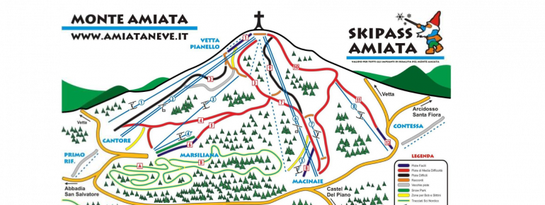 Pistenplan Monte Amiata