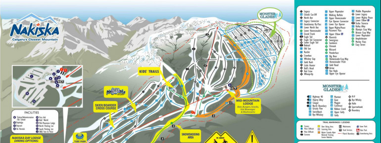 Pistenplan Nakiska Ski Resort