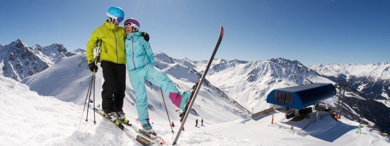 Weitblicke über die Vinschgau Region bieten sich dem Wintersportler im Skigebiet Bergkastel.