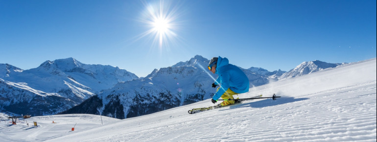 425 Pistenkilometer stehen dir im Skigebiet Paradiski zur Verfügung.