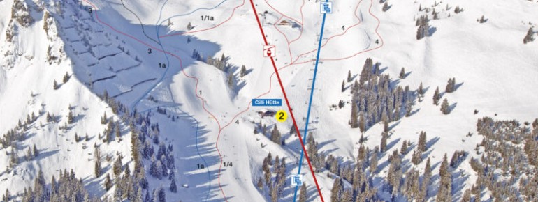 Das Höhenskigebiet am Hahnenkamm im Detail