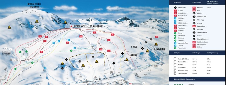 Pistenplan Riksgränsen