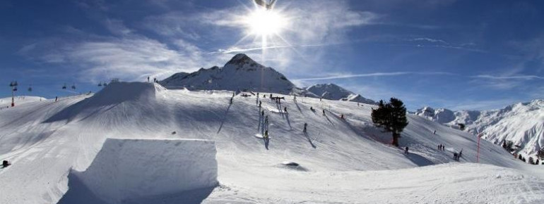 Der Snowpark Schöneben befindet sich im mitten im Skigebiet
