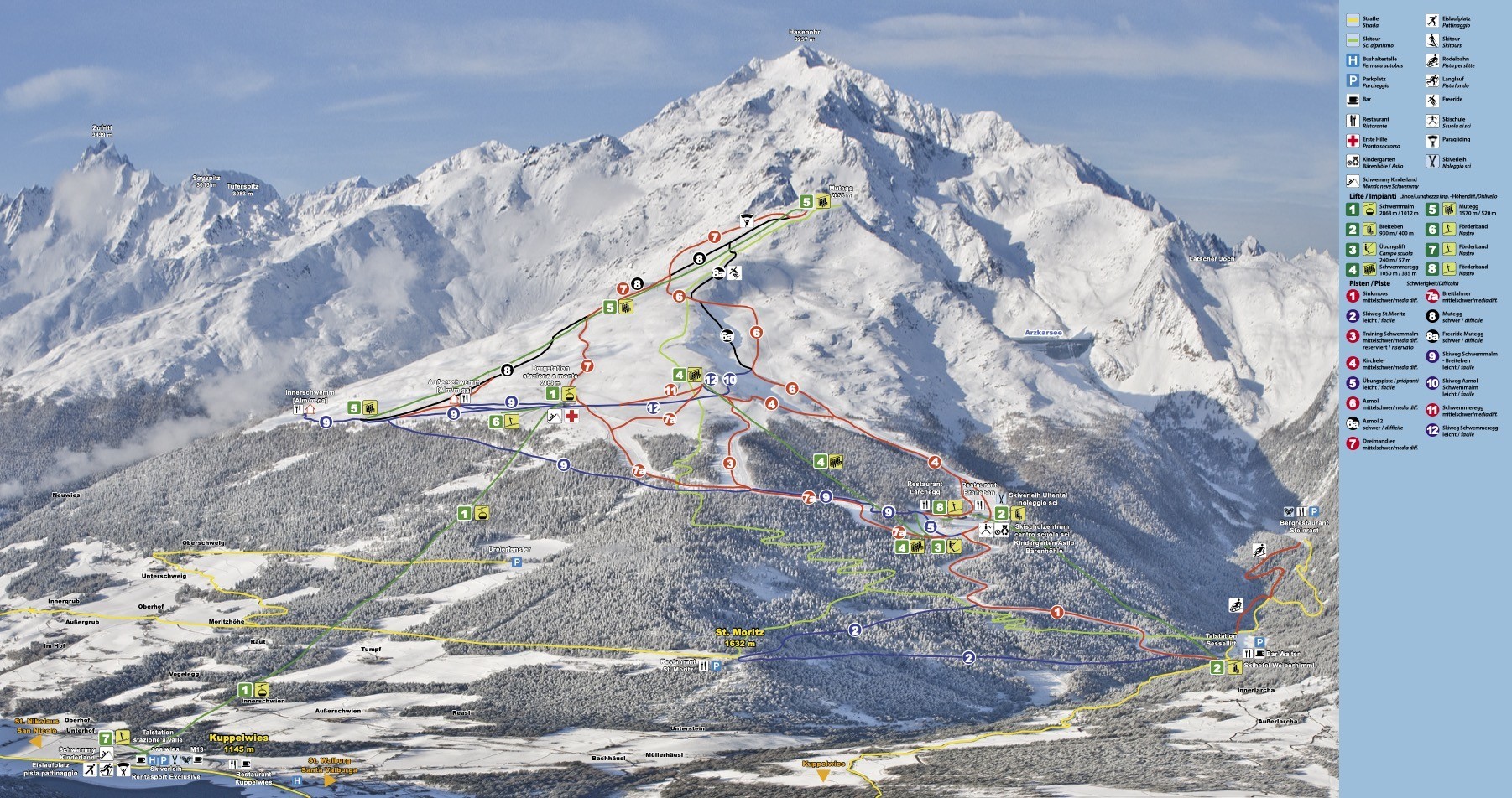 Pistenplan Schwemmalm