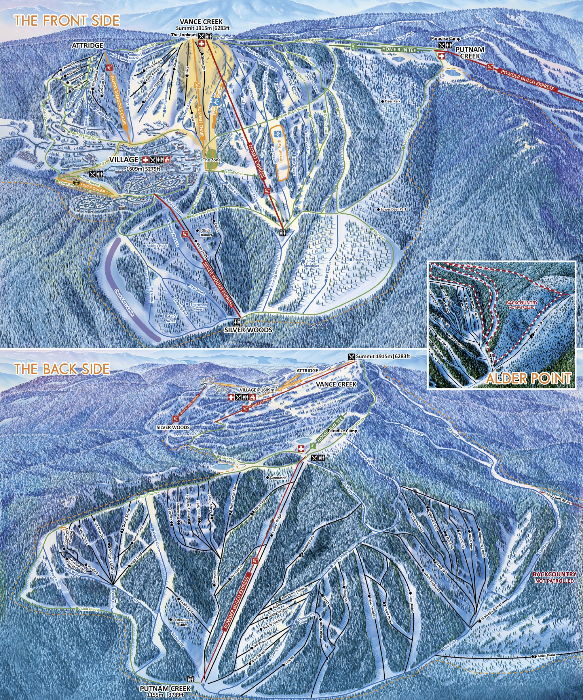 Pistenplan von Silver Star Mountain Resort