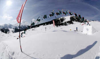 Auch einen Snowpark gibt es in Obereggen.