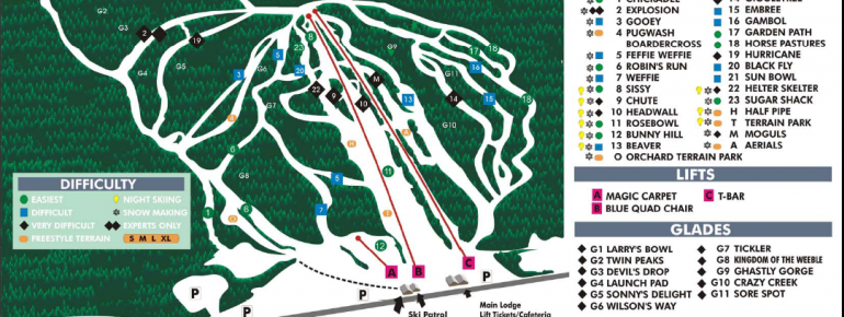 Pistenplan Ski Wentworth