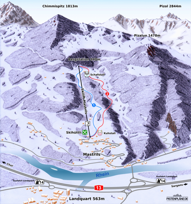 Pistenplan Mastrils