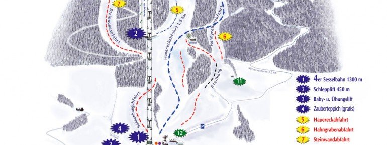 Pistenplan Skiregion Joglland