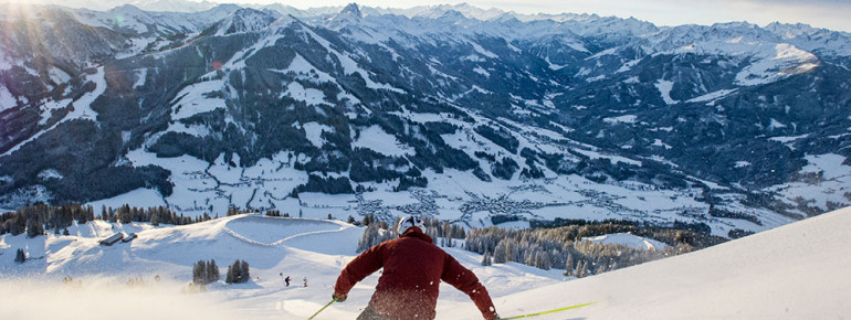 Skifahren mit 360 Grad Panoramablick in der SkiWelt Wilder Kaiser