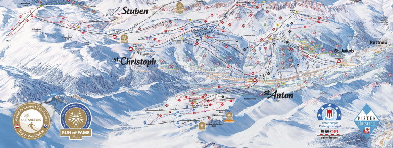 Pistenplan St. Anton und Ski Arlberg