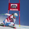 Auf dem St. Moritzer Hausberg - der Corviglia - messen sich regelmäßig die Damen des internationalen Skirennsports in den Disziplinen Abfahrt und Super-G. Hier zu sehen ist Nadia Inglin-Kamer.