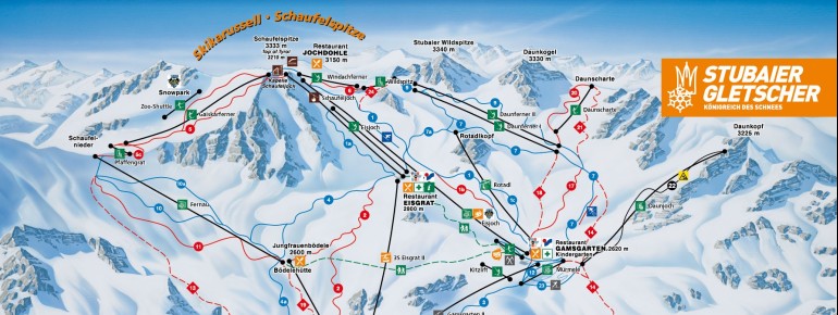 Pistenplan Stubaier Gletscher