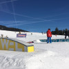 Snowboard-Training im Snowpark