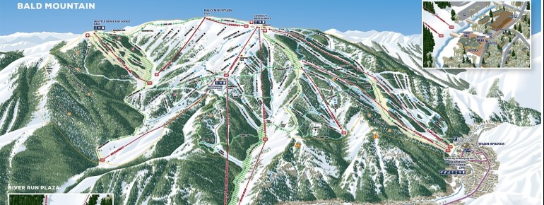 Pistenplan Sun Valley