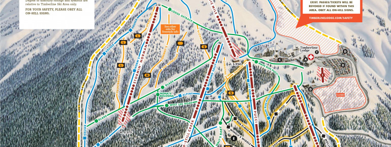 Pistenplan Timberline Lodge Ski Area