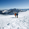 Auch am Gipfel des Chäserrugg kann man eine tolle Winterwanderung machen.