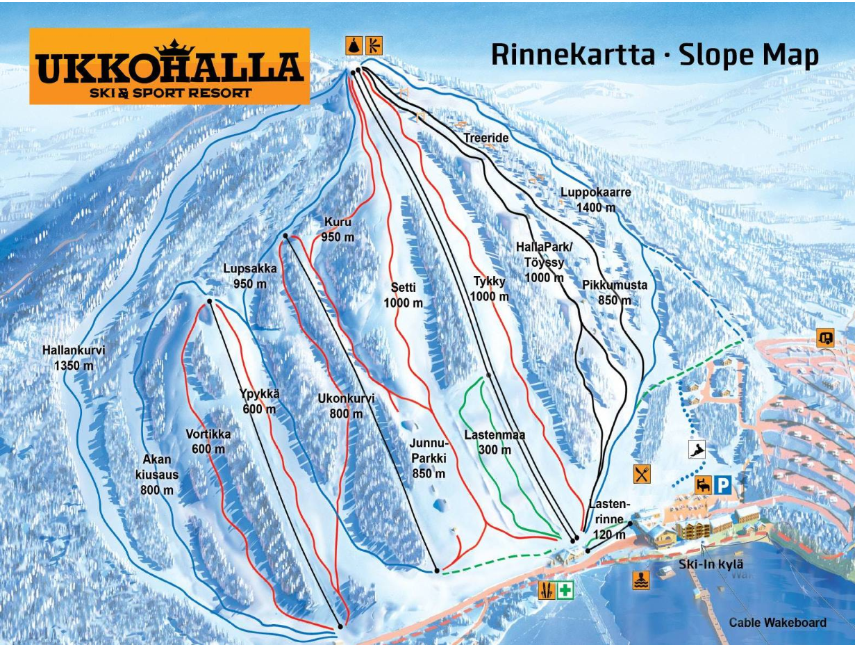 Pistenplan Ukkohalla