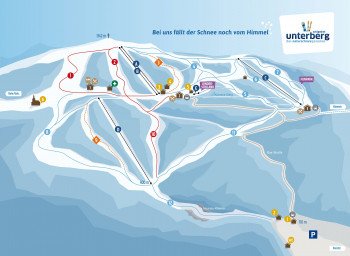 Pistenplan des Skigebiets Unterberg