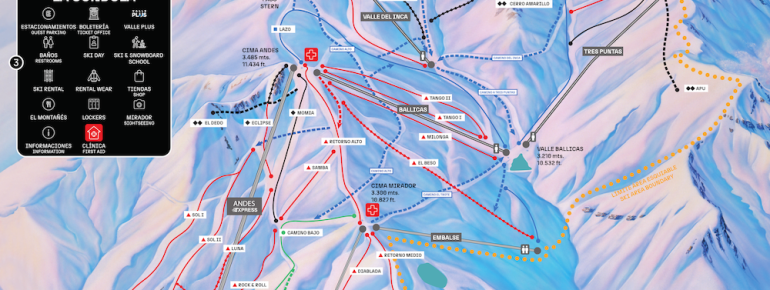 Pistenplan Valle Nevado
