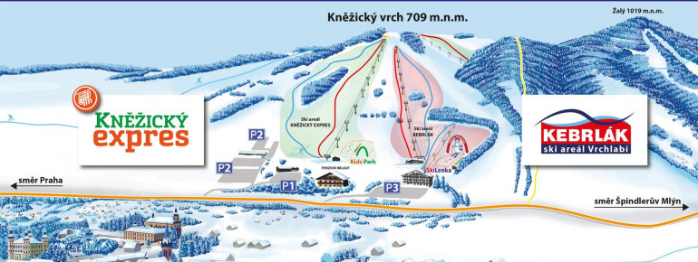 Pistenplan Vrchlabí - Kněžický vrch