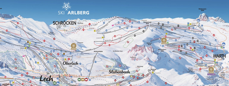 Pistenplan Warth Schröcken (Ski Arlberg)