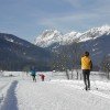Nach dem Skifahren lässt sich das Gitschtal auch auf Langlaufskiern erkunden.