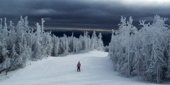 Pisten für alle Könnerstufen führen durch die Winterlandschaft.