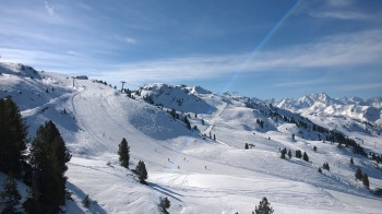 Blick auf die Pisten am Kreuzjoch-X-Press