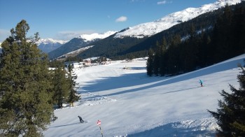 Blick auf das Übungsgelände an der Rosenalm