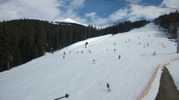 Blick auf die Halfpipe an der Talstation des Fussalm-X-Press