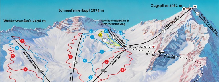 Pistenplan Zugspitze